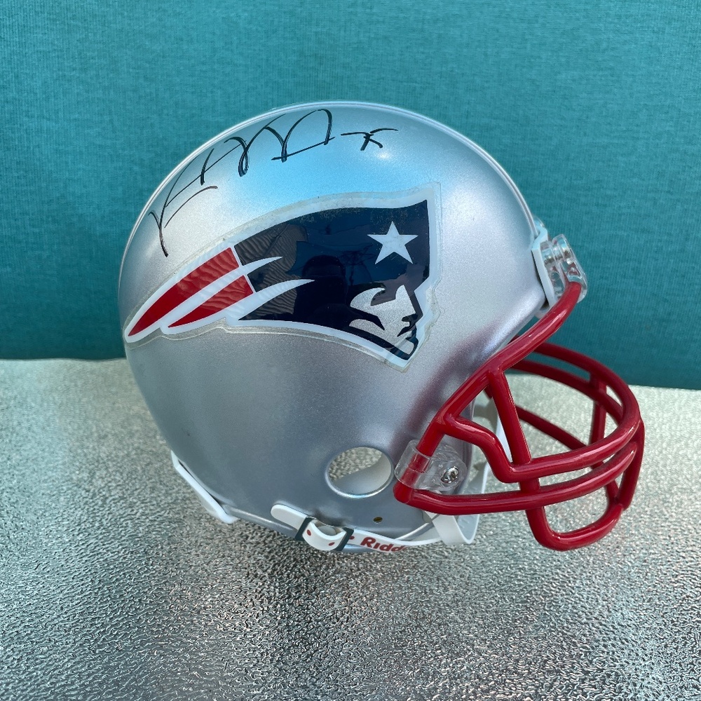 New England Patriots Mini Helmet Riddell Autograph Fedex Promo Football